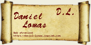 Daniel Lomas vizit kartica